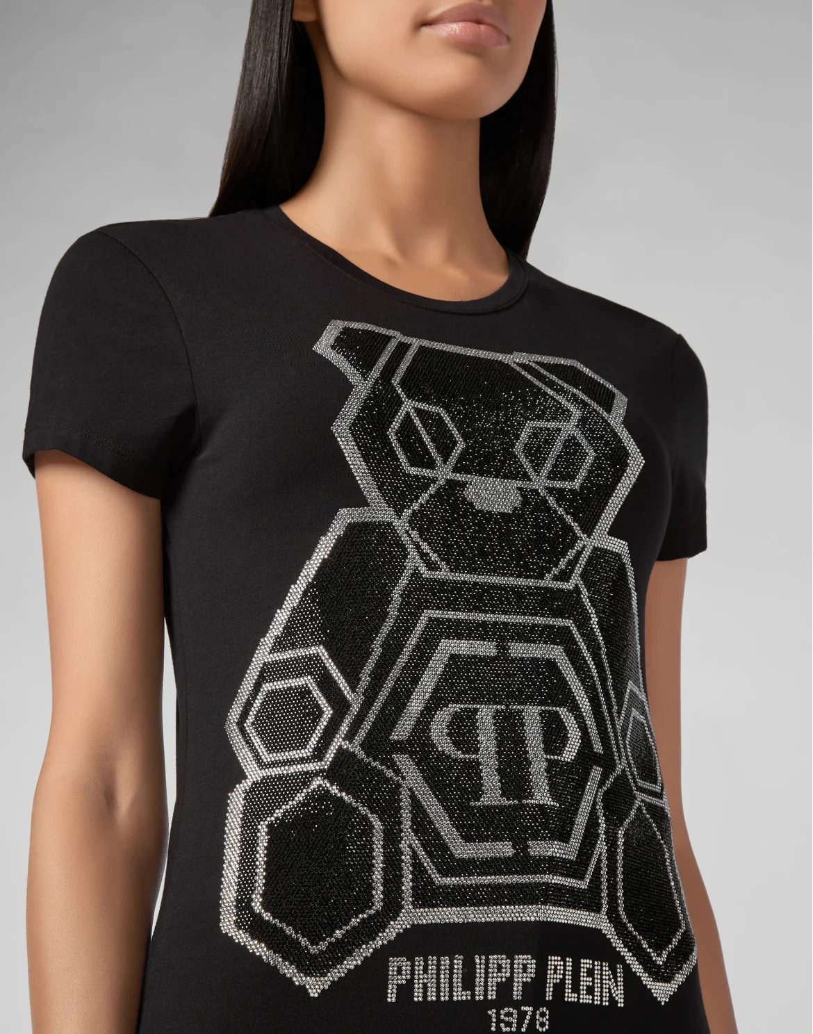 T-shirt Round Neck SS Teddy Bear, цвет: Черный