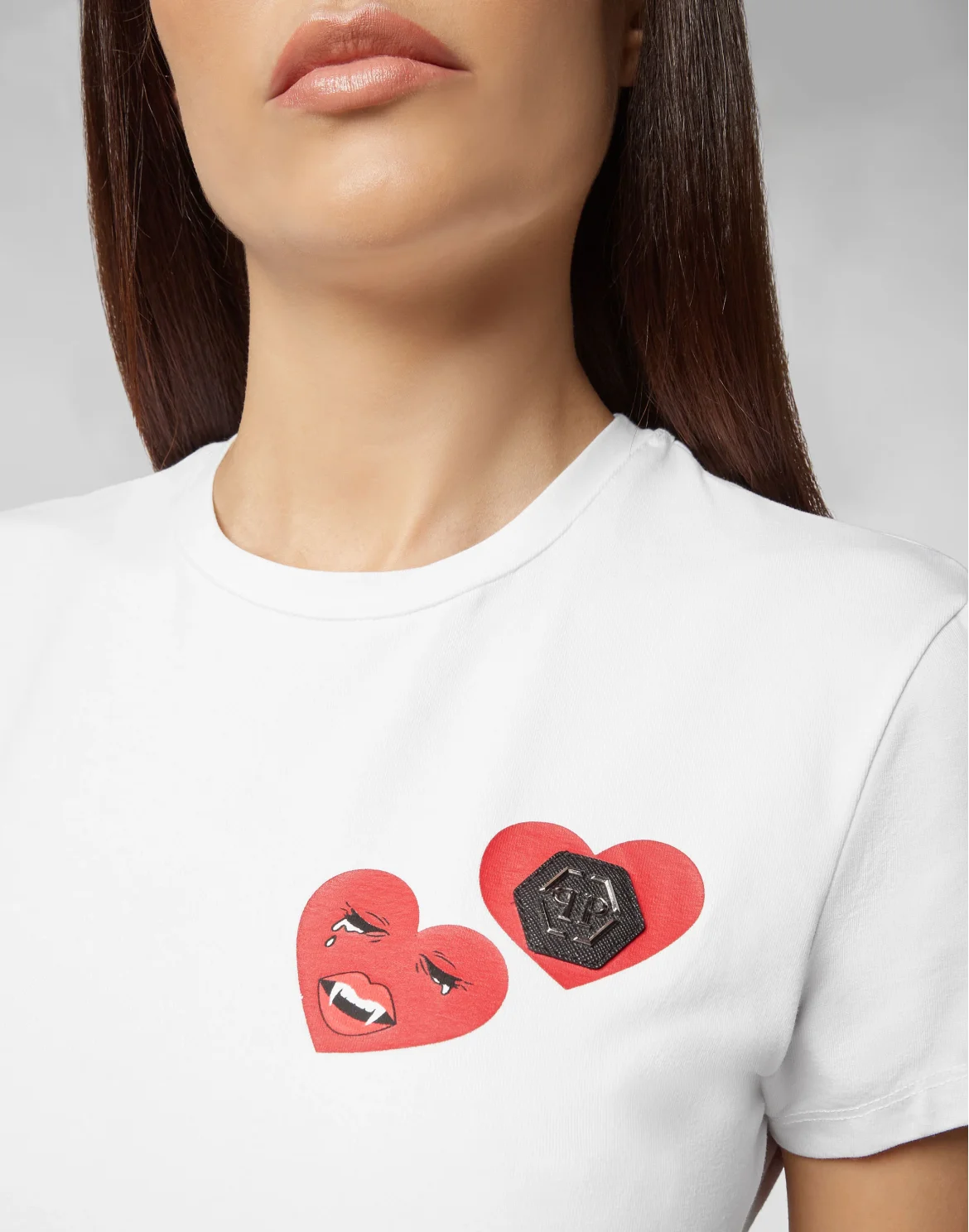T-shirt Round Neck SS Love Plein, цвет: Белый
