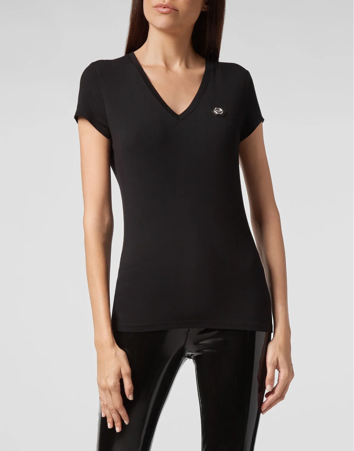 T-shirt V-Neck SS, цвет: Черный
