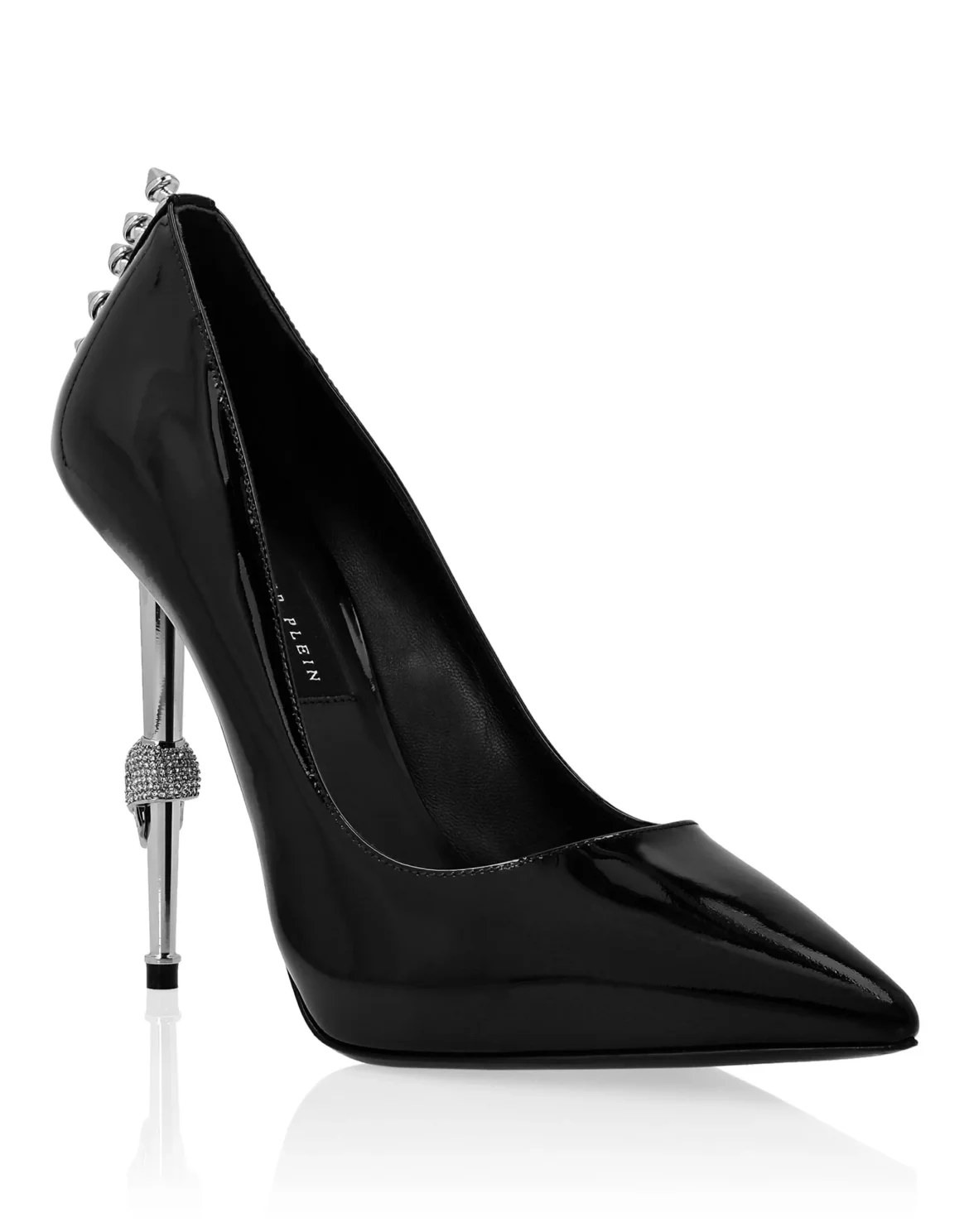 Patent Leather Decollete Hi-Heels Studs, цвет: Черный