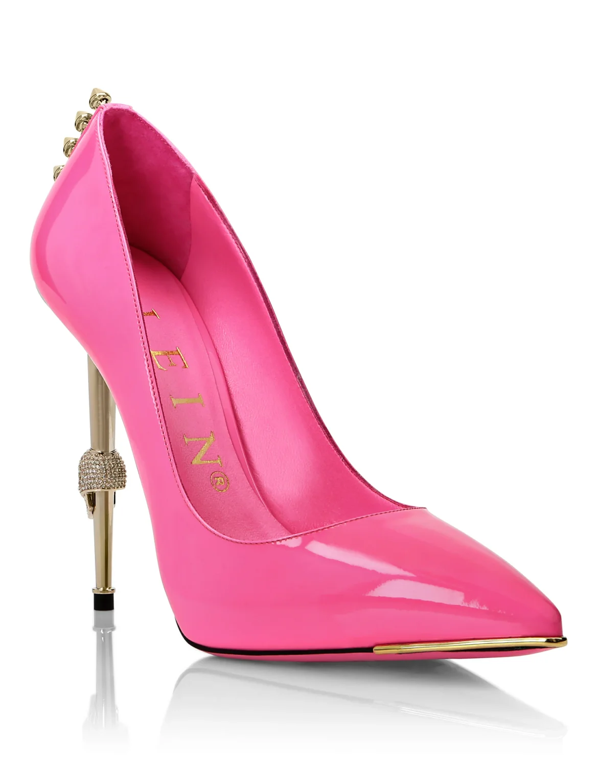 Patent Leather Decollete Hi-Heels Studs, цвет: Розовый