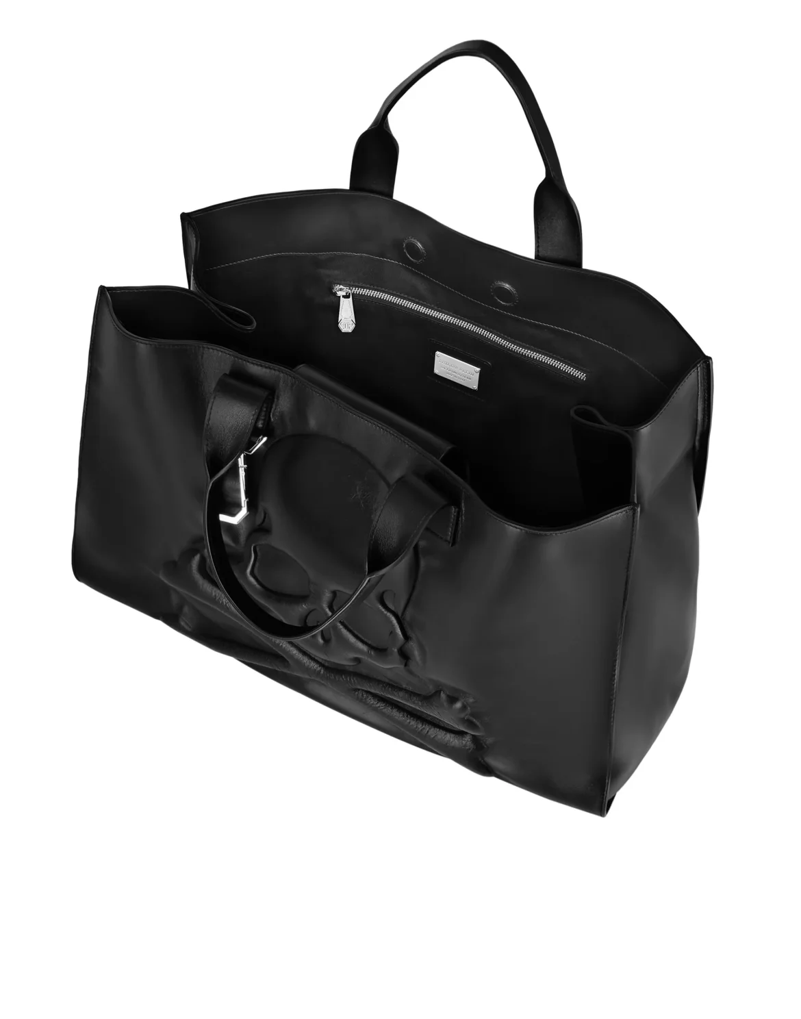 SKULL  EMBOSSED  LARGE TOTE, цвет: Черный