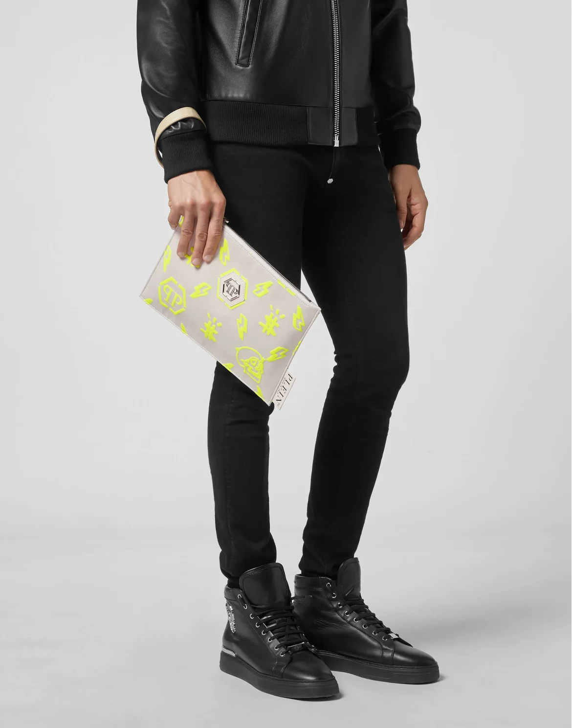 Nylon Minaudiere Iconic Plein, цвет: Желтый