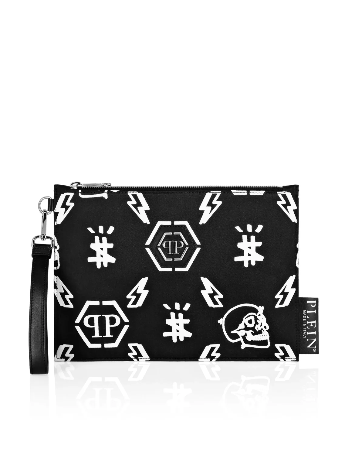 Nylon Minaudiere Iconic Plein, цвет: Черный