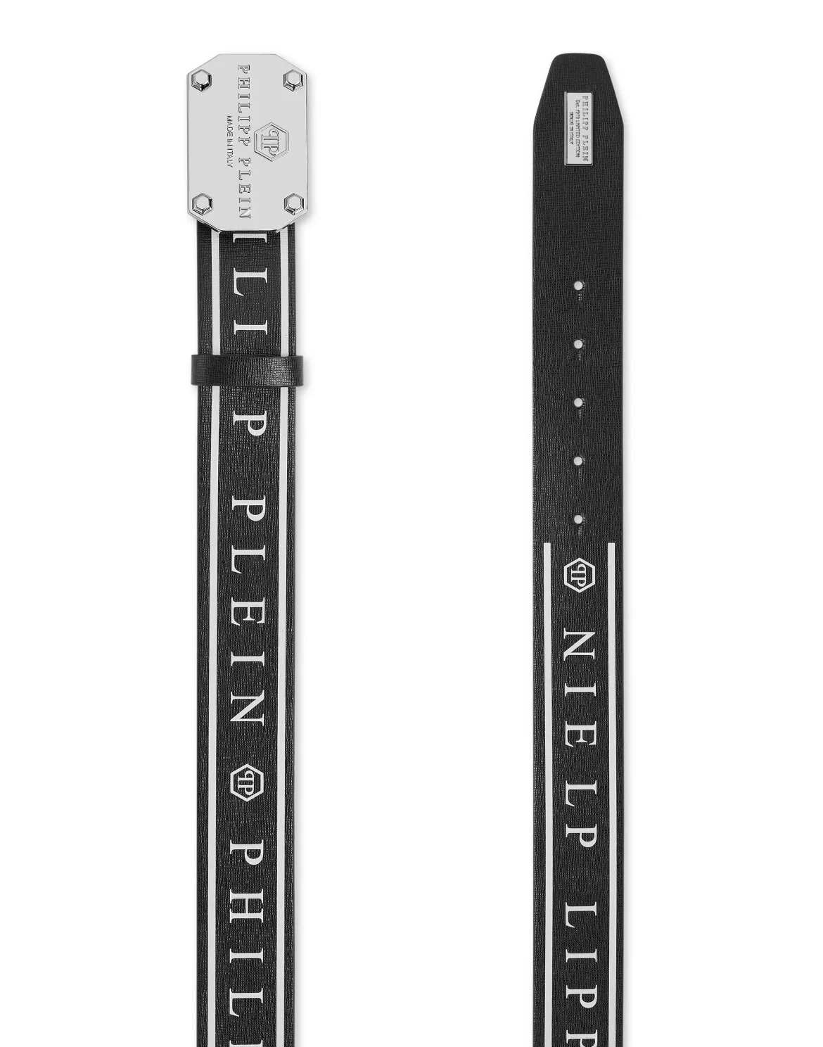 Leather Belt Philipp Plein TM, цвет: Черный