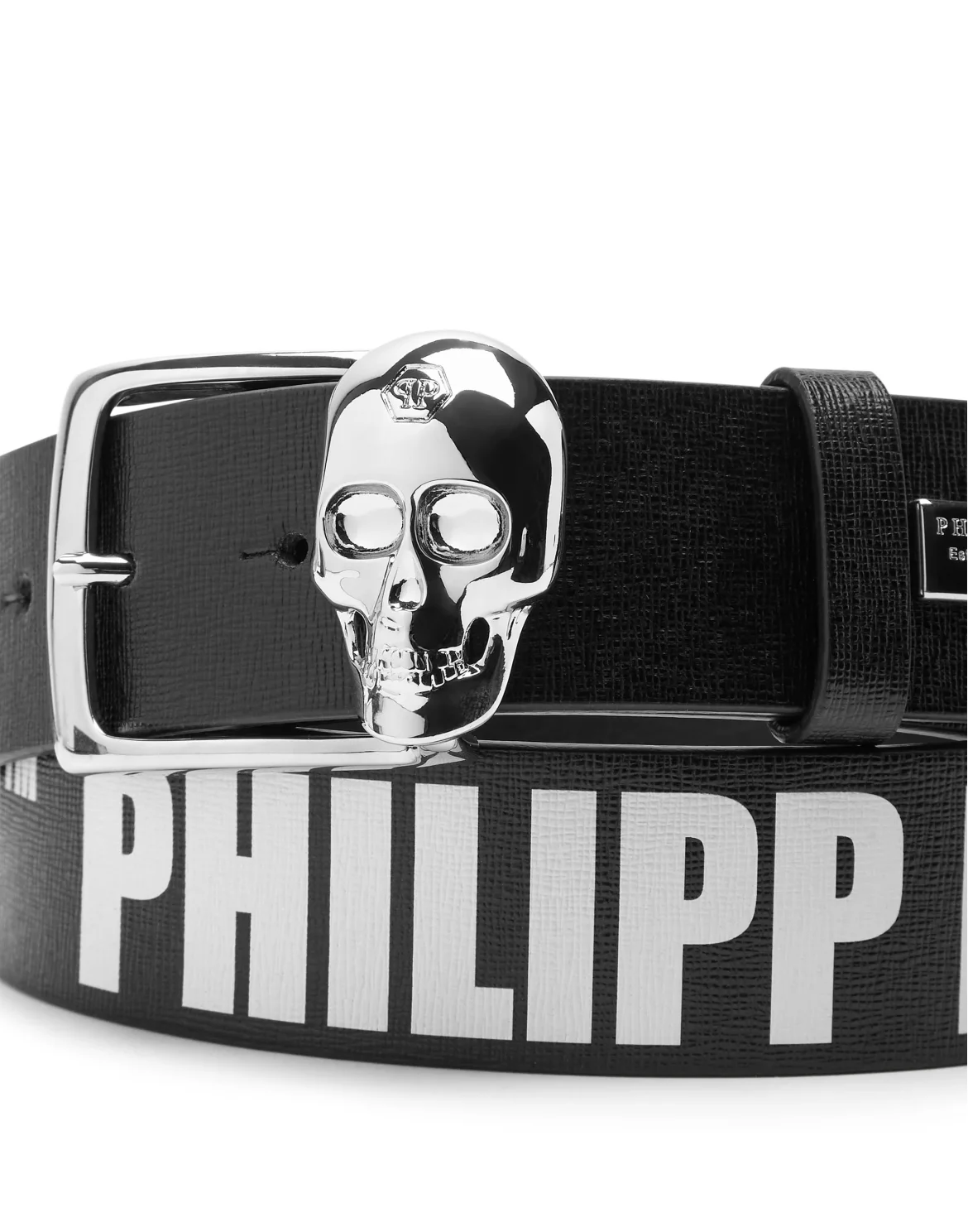 Leather Belt Skull and Plein, цвет: Черный