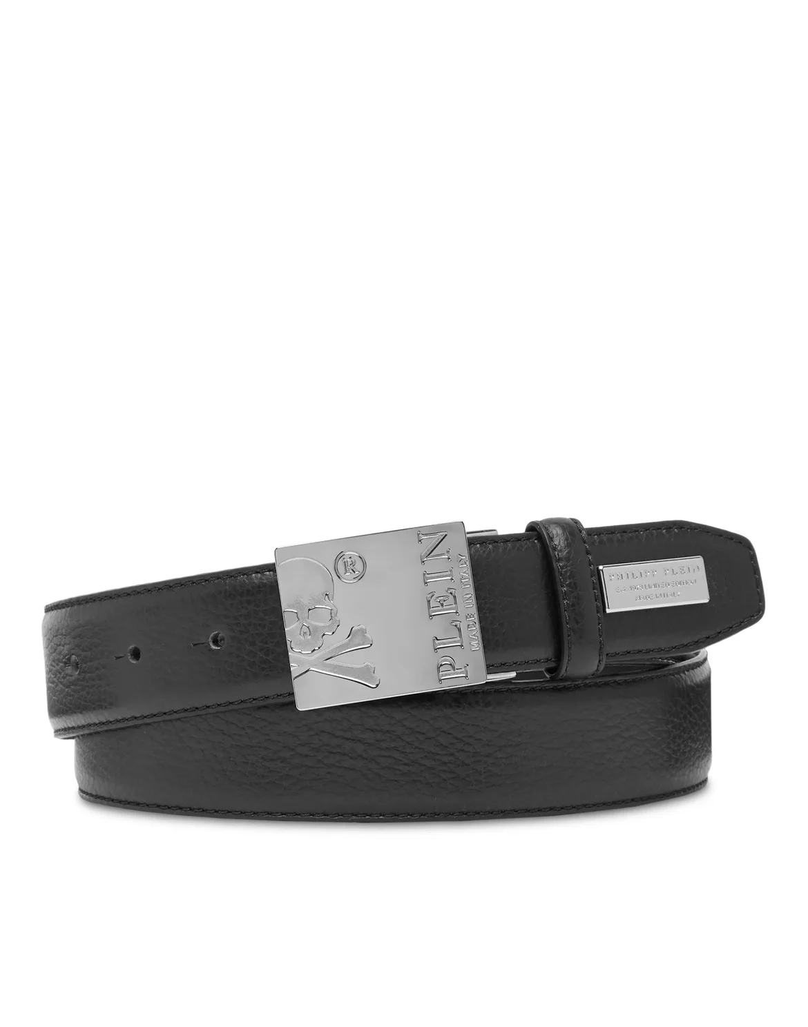 Leather Belt Skull and Plein, цвет: Черный