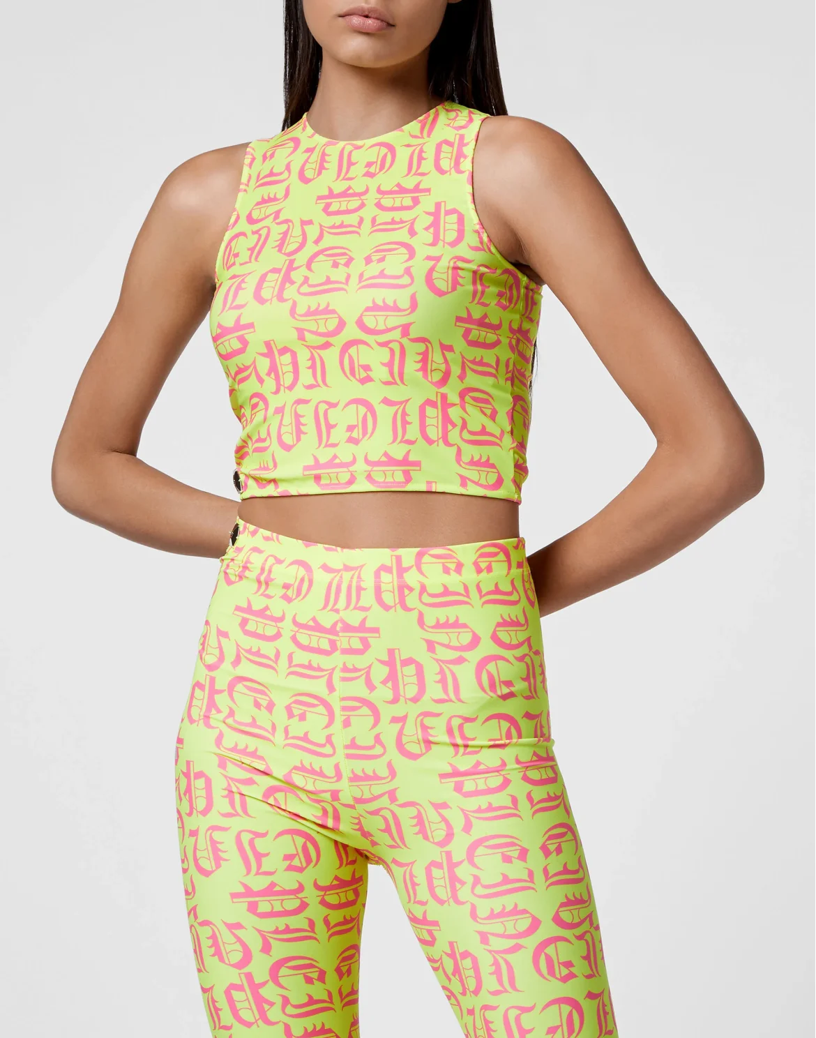 Crop Top Gothic Plein, цвет: Желтый