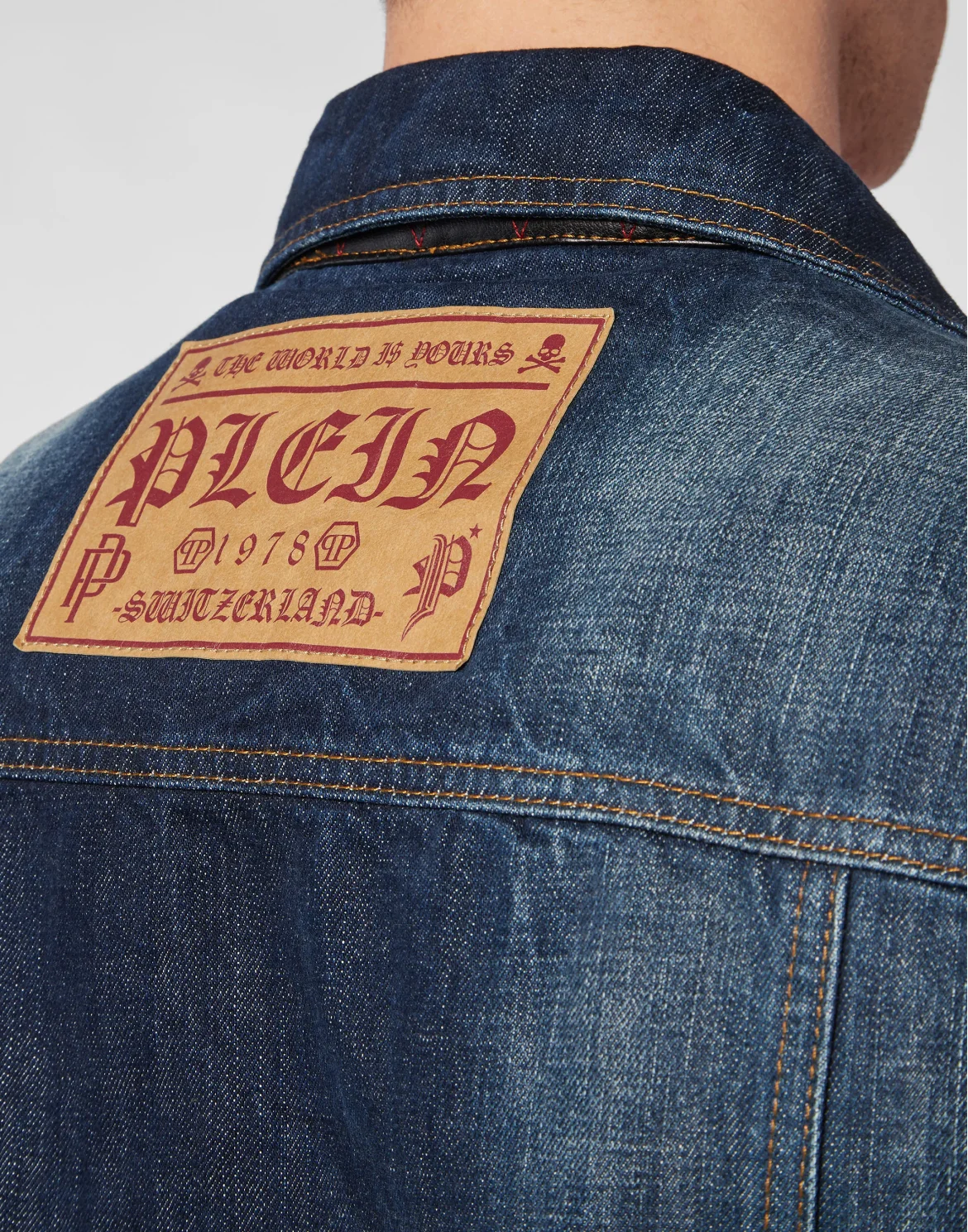 Denim Jacket Gothic Plein, цвет: Синий