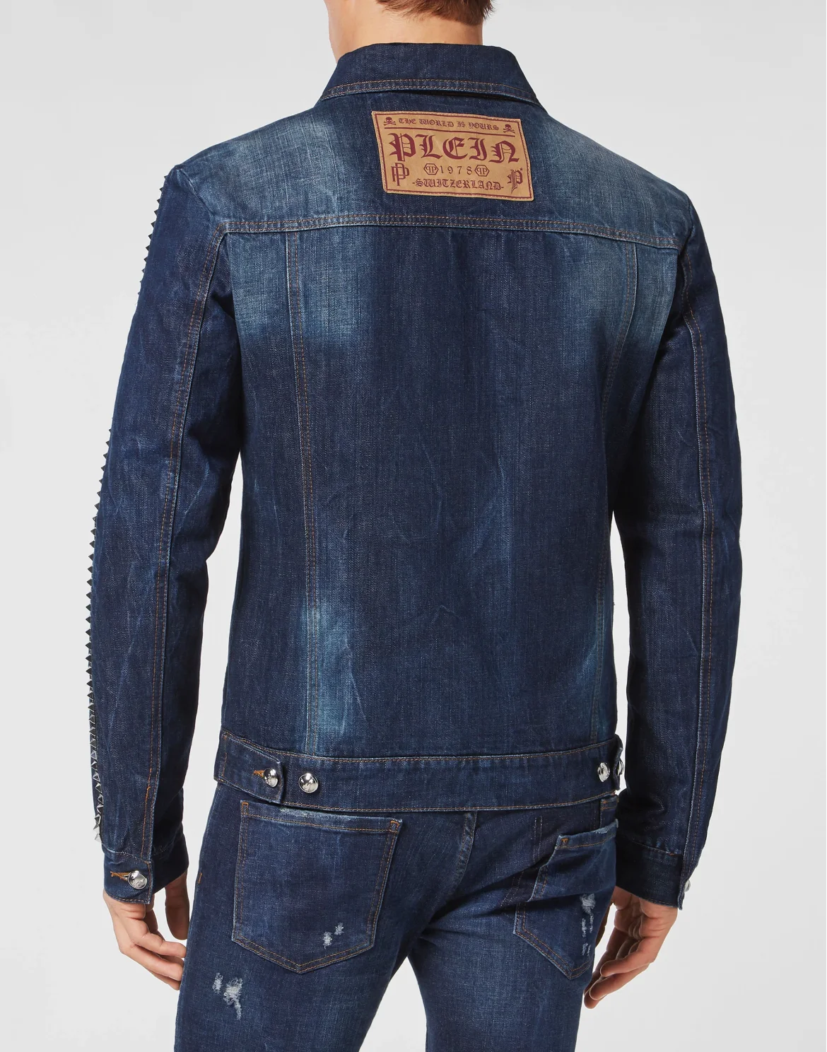Denim Jacket Gothic Plein, цвет: Синий