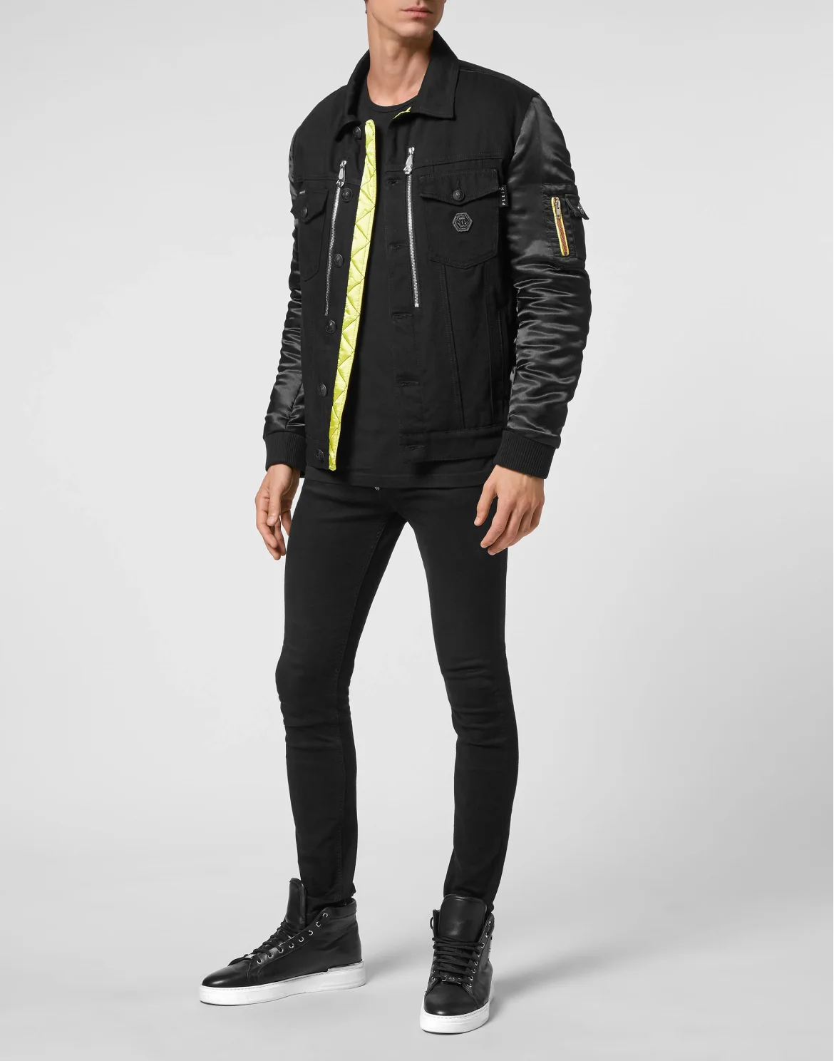 Denim Bomber Jacket PP1978, цвет: Черный