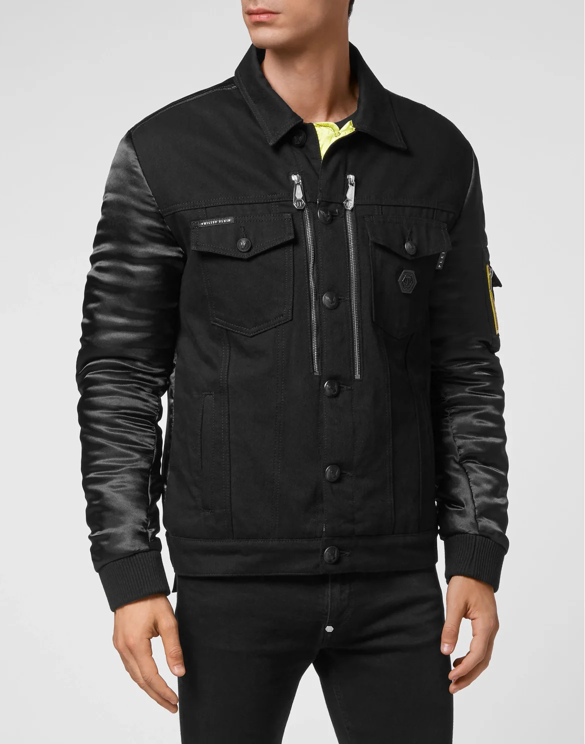 Denim Bomber Jacket PP1978, цвет: Черный