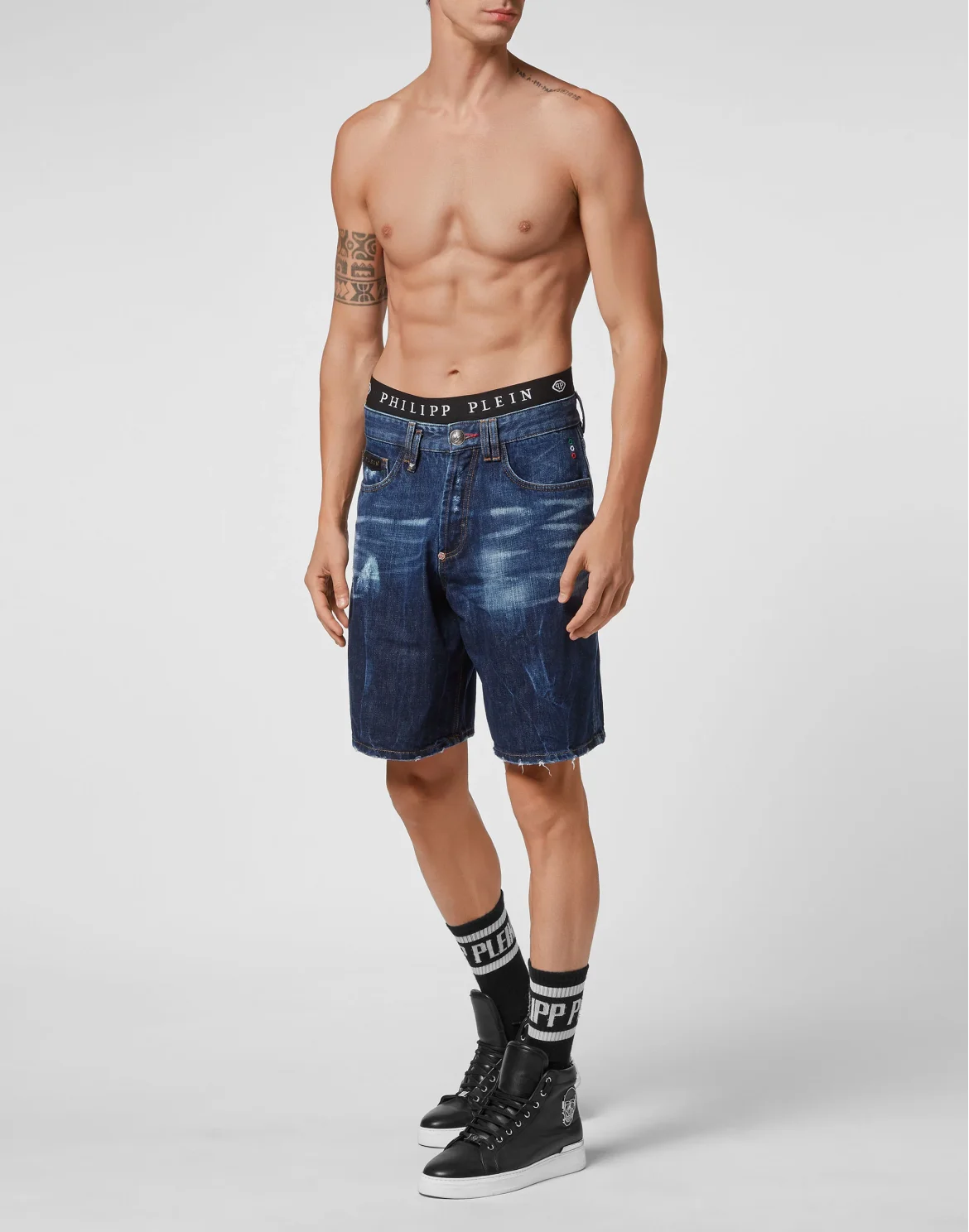 Denim Trousers Capri Shorts, цвет: Синий