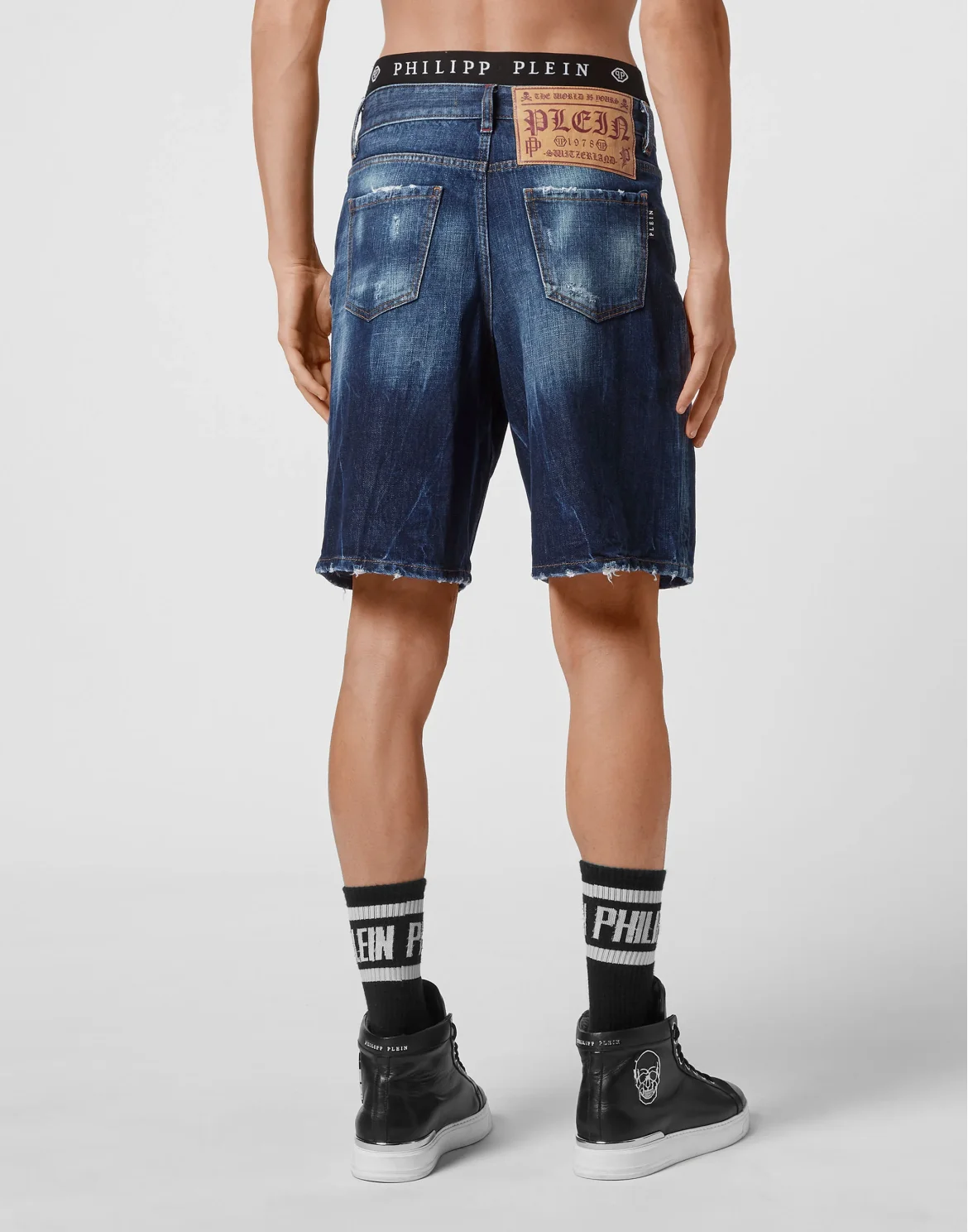 Denim Trousers Capri Shorts, цвет: Синий