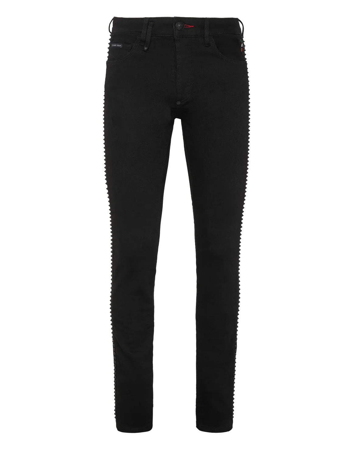 Denim Trousers Super Straight Cut Gothic Plein, цвет: Черный
