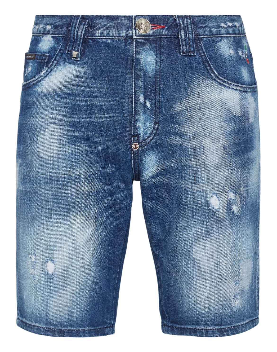 Denim Capri Shorts, цвет: Синий