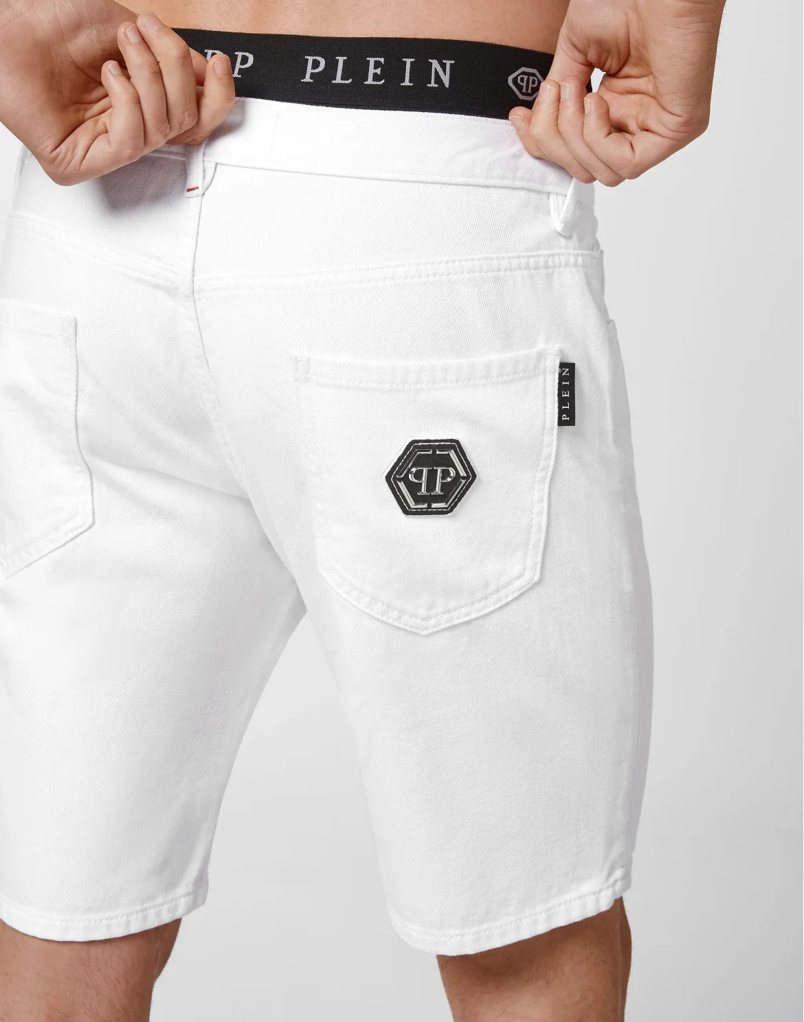 Denim Capri Shorts, цвет: Белый