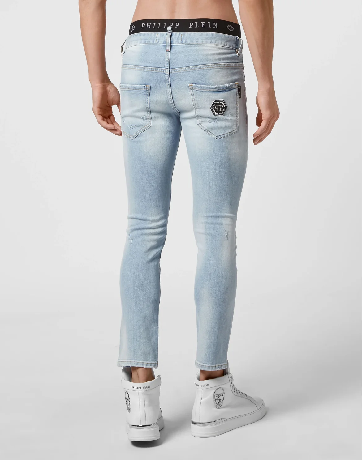 Denim Trousers Skinny Destroyed, цвет: Голубой