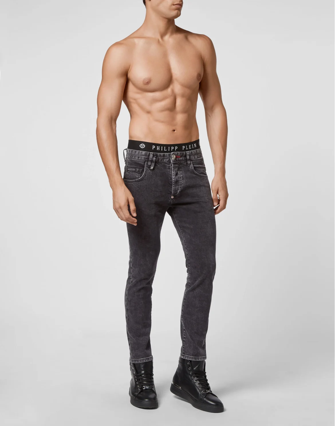 Denim Trousers Skinny, цвет: Серый
