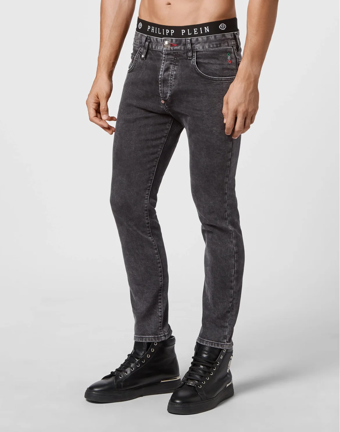 Denim Trousers Skinny, цвет: Серый