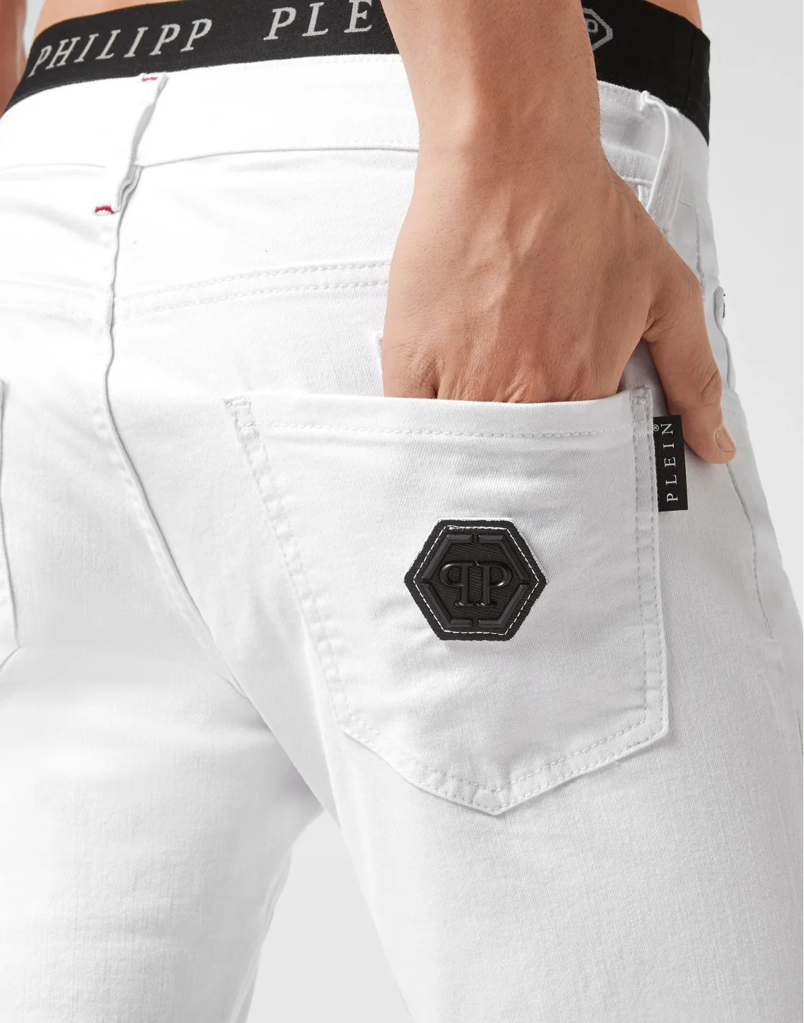 Denim Trousers Straight Cut, цвет: Белый
