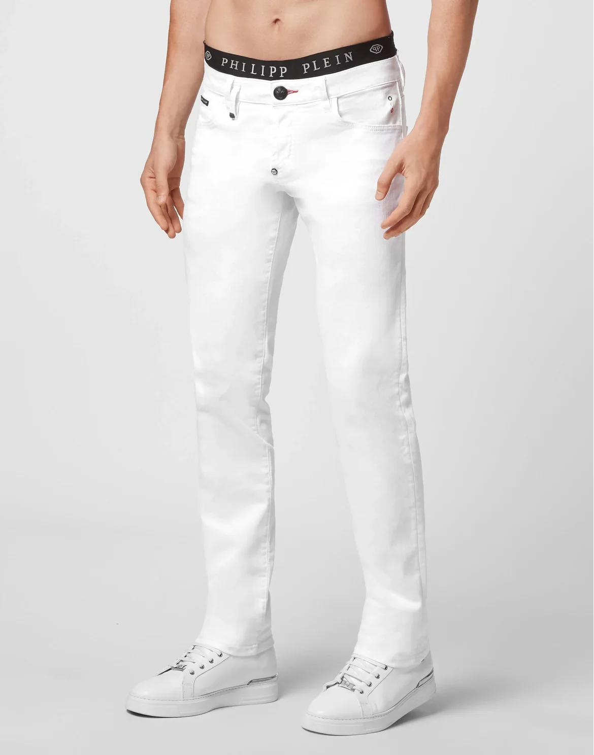 Denim Trousers Straight Cut, цвет: Белый