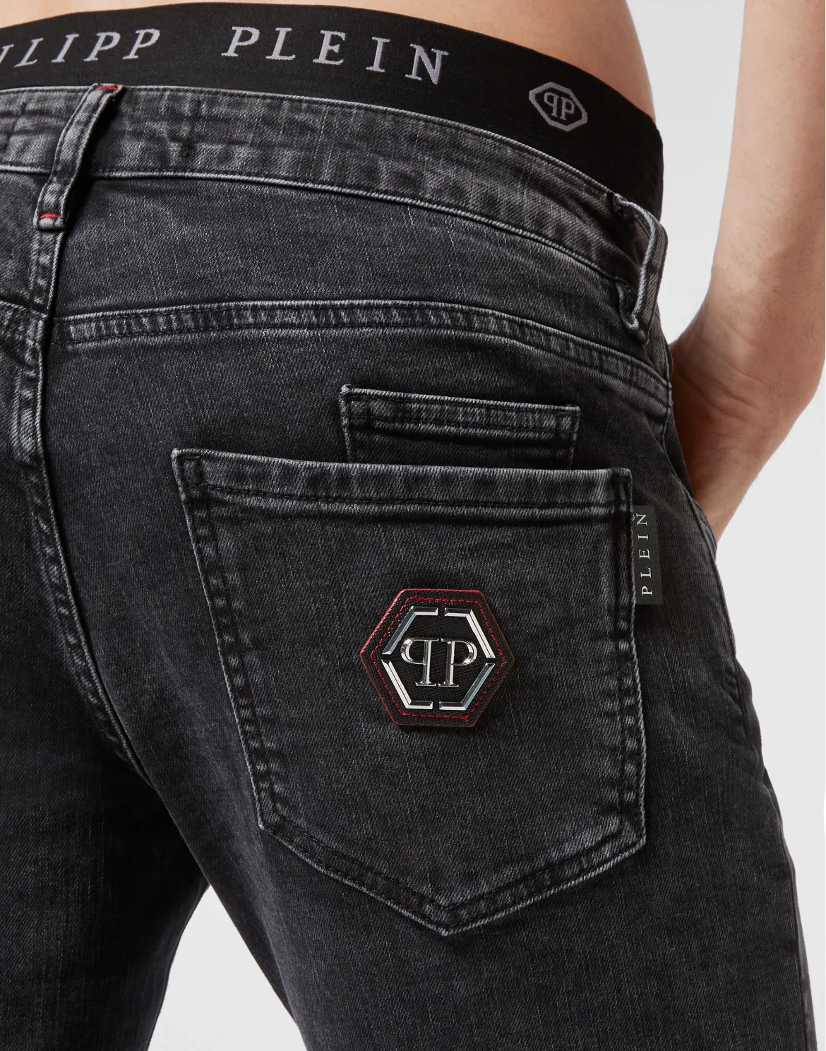 Denim Trousers Straight Cut, цвет: Серый
