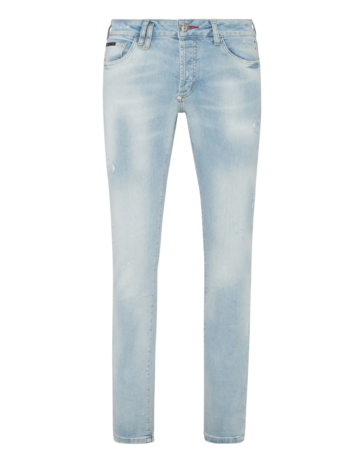 Denim Trousers Super Straight Cut Destroyed, цвет: Голубой