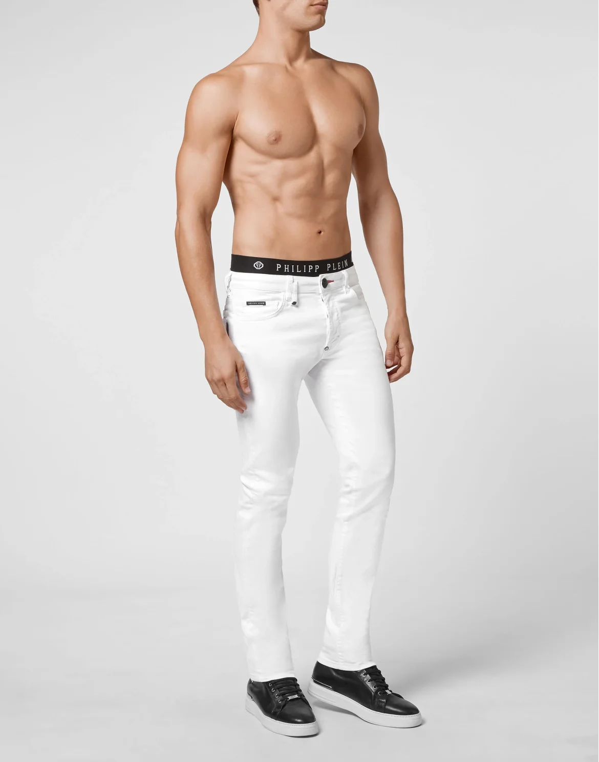 Denim Trousers Super Straight Cut Iconic Plein, цвет: Белый