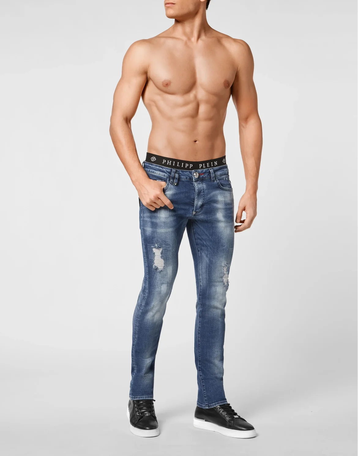 Denim Trousers Super Straight Cut, цвет: Синий