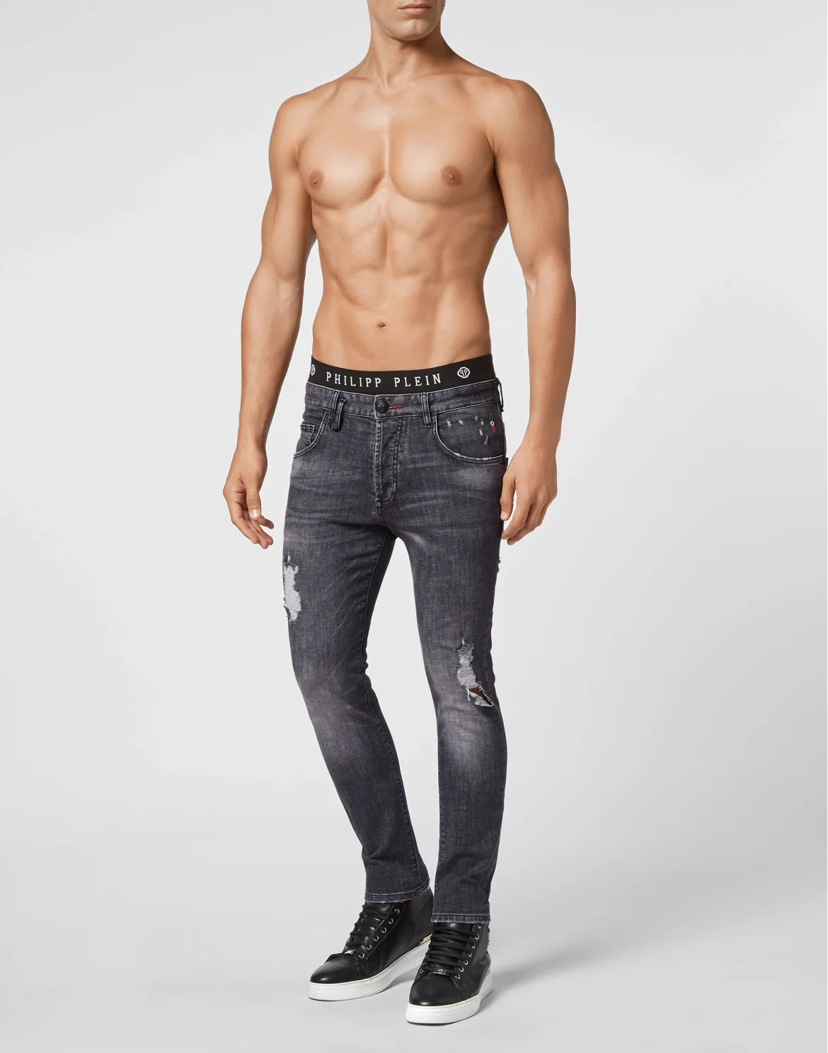 Denim Trousers Skinny, цвет: Серый