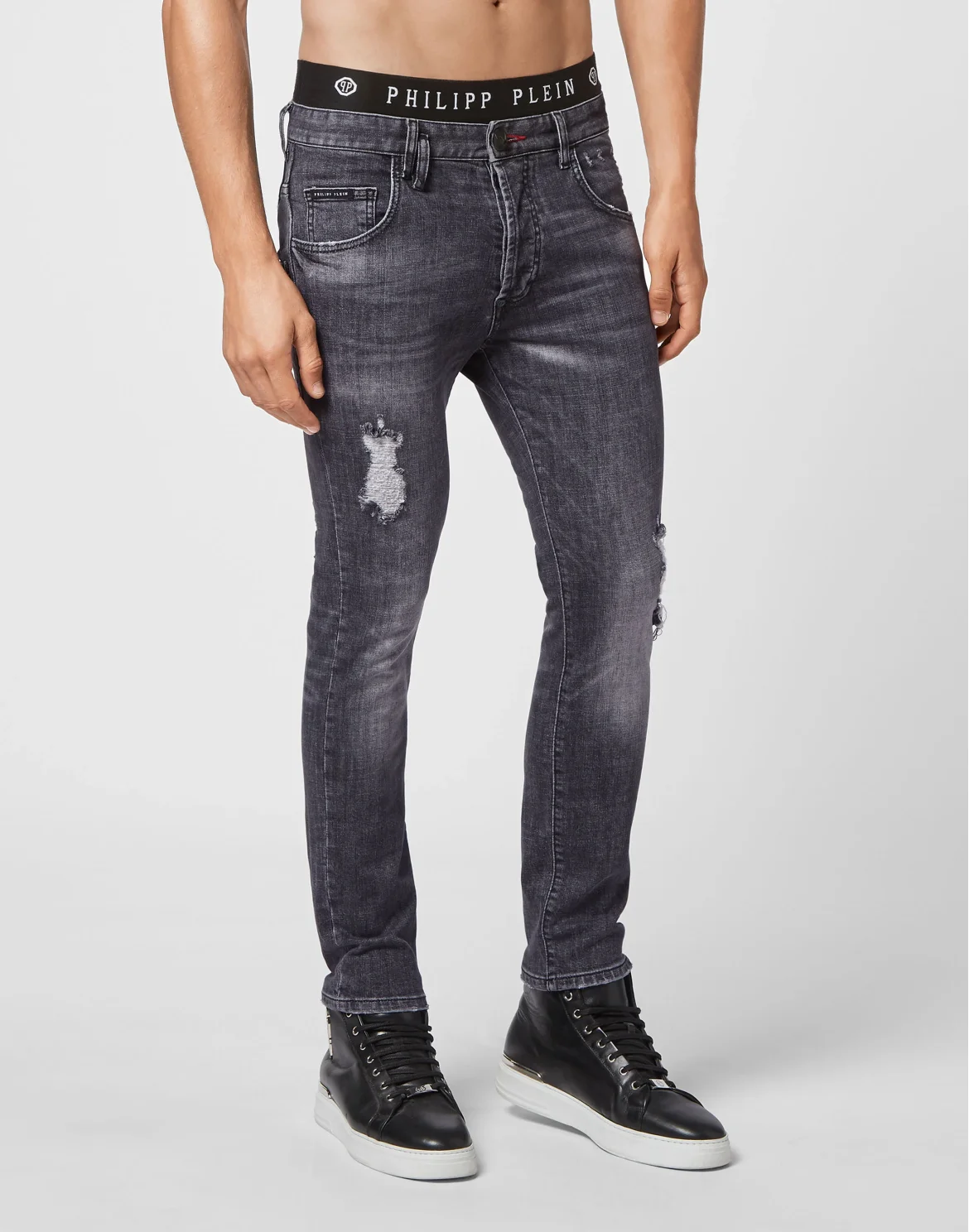 Denim Trousers Skinny, цвет: Серый