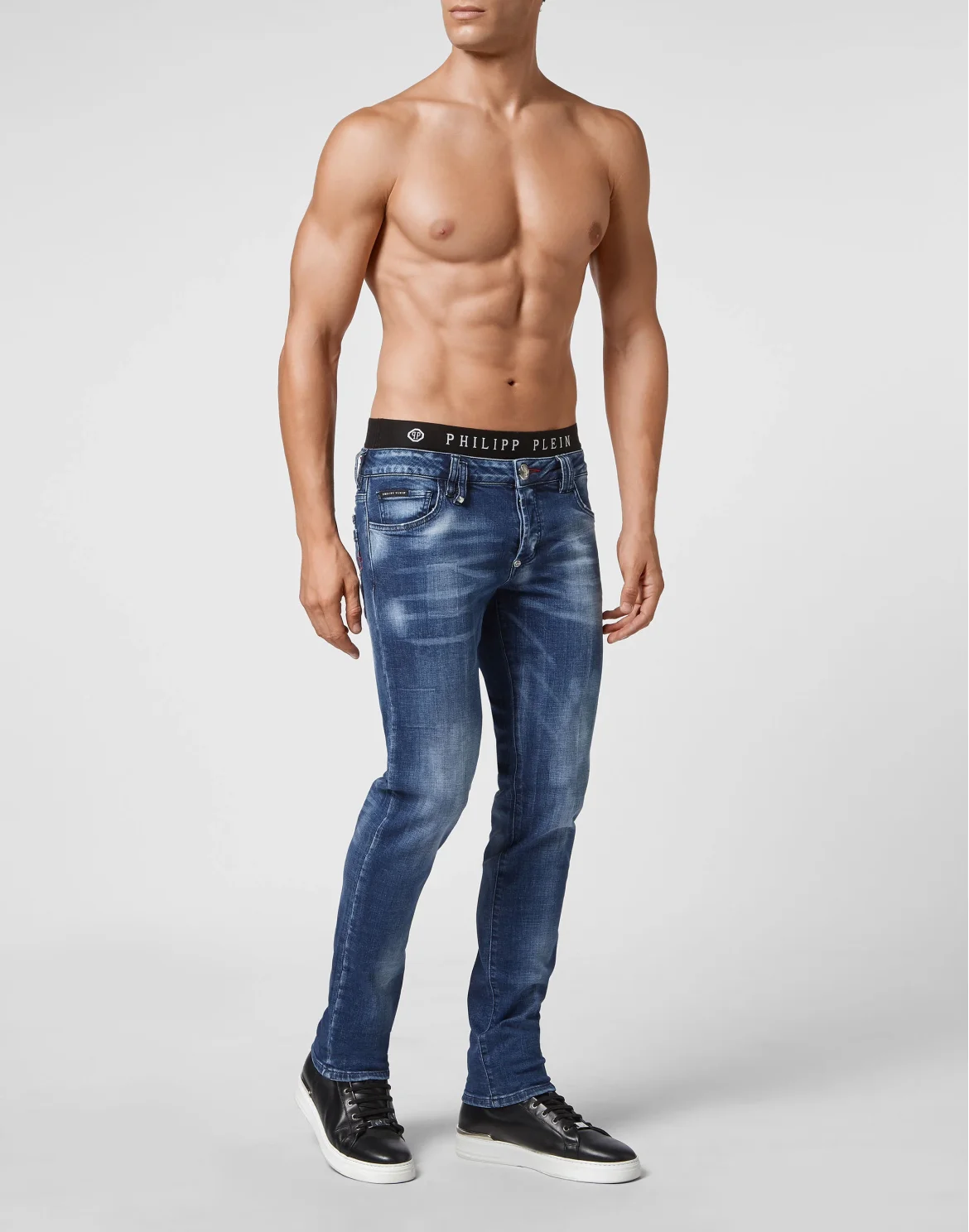 Denim Trousers Straight Cut, цвет: Синий