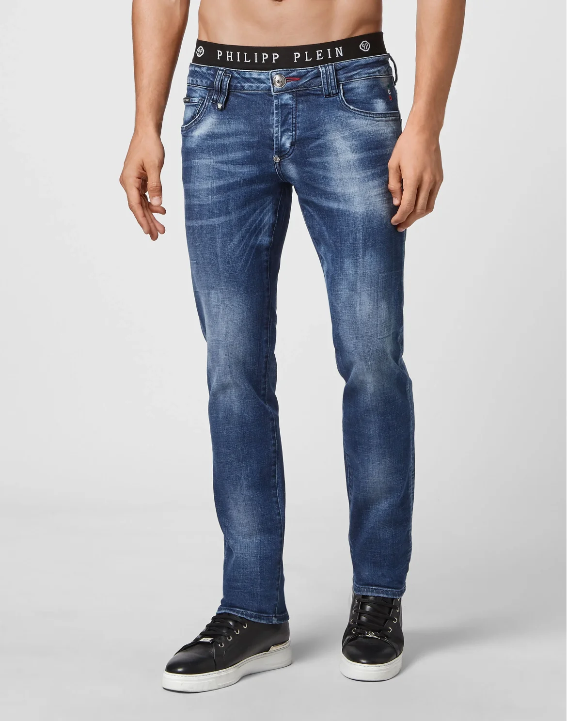 Denim Trousers Straight Cut, цвет: Синий