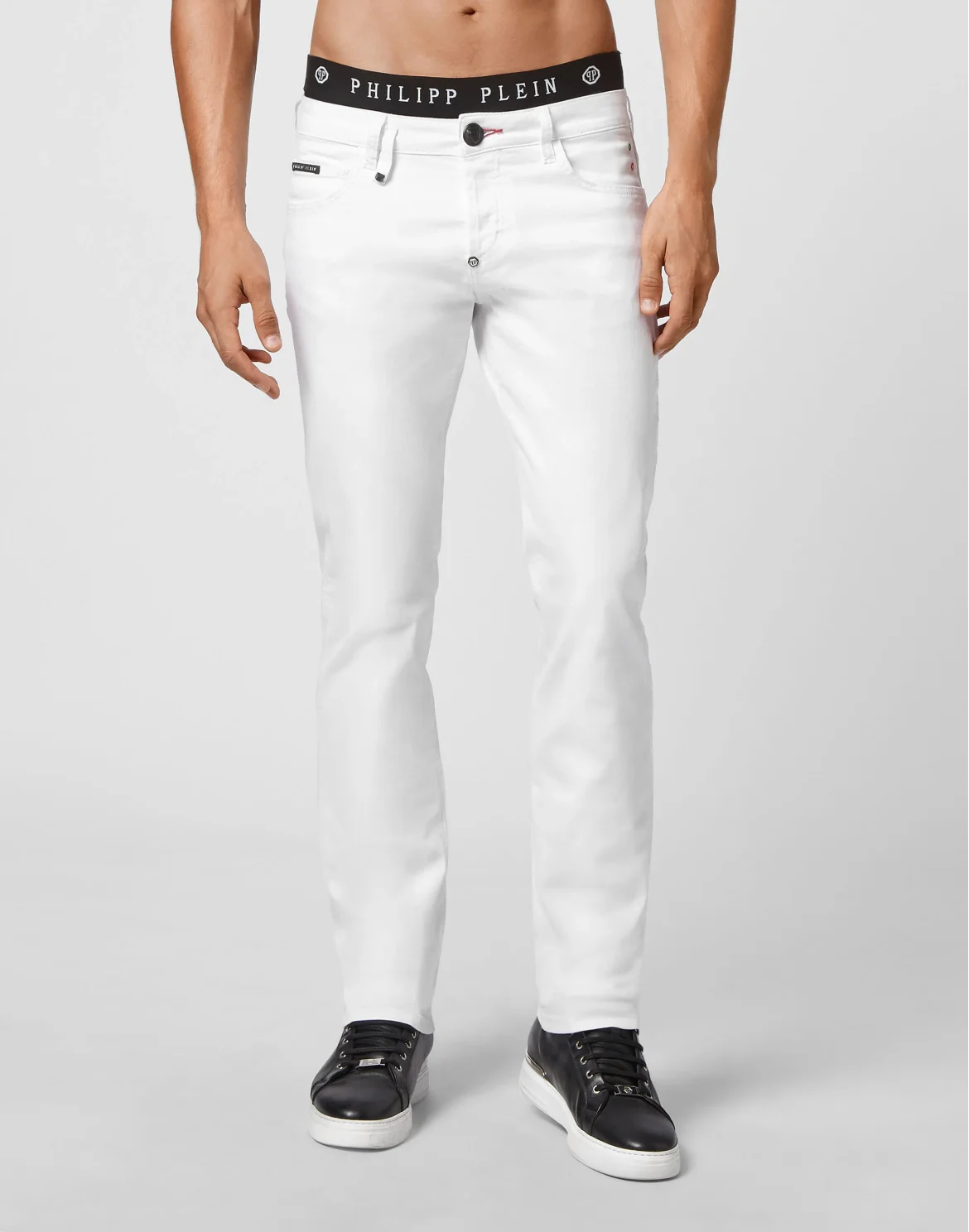 Denim Trousers Straight Cut, цвет: Белый