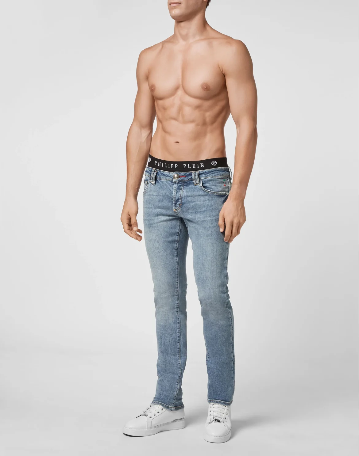 Denim Trousers Straight Cut, цвет: Синий