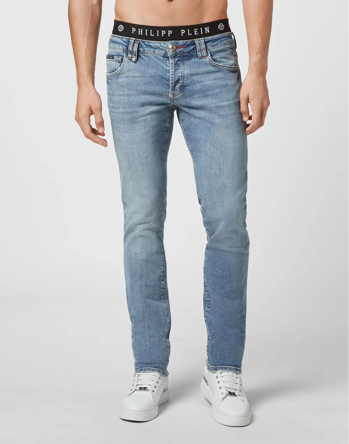 Denim Trousers Straight Cut, цвет: Синий