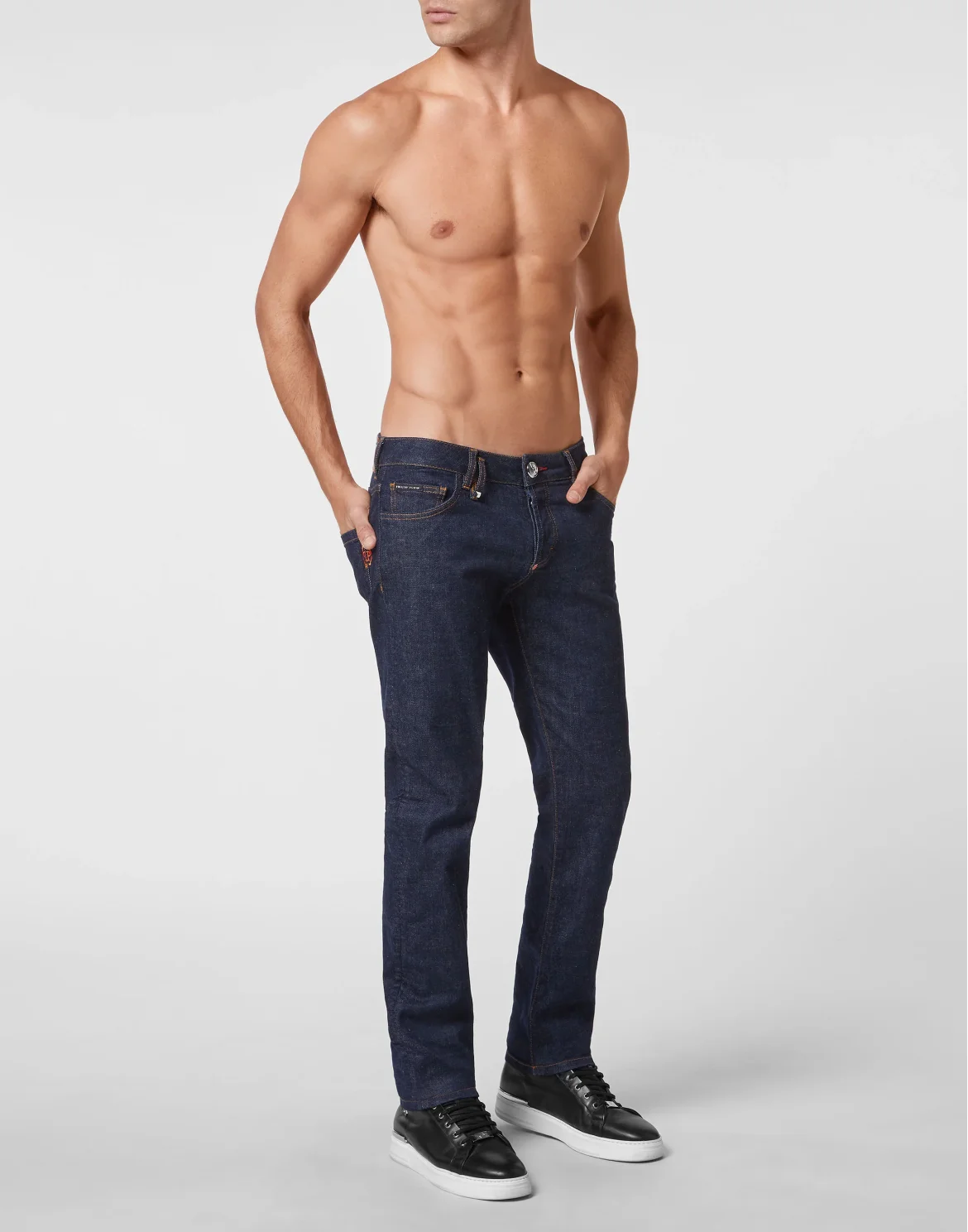 Denim Trousers Straight Cut, цвет: Синий
