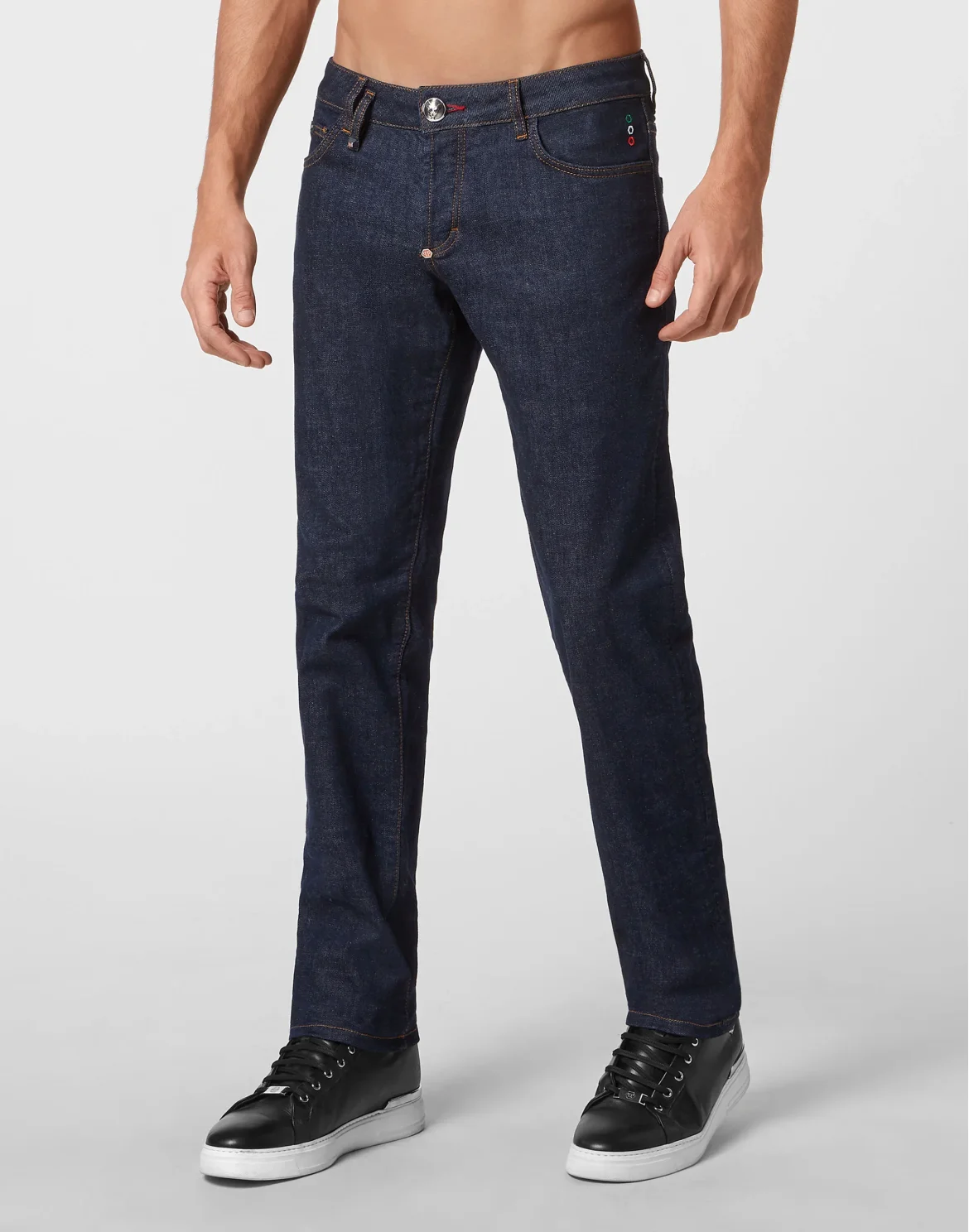 Denim Trousers Straight Cut, цвет: Синий