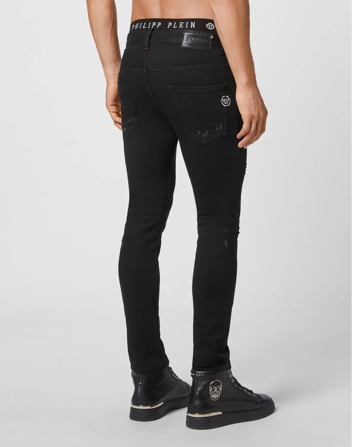 Denim Trousers Straight Cut, цвет: Черный
