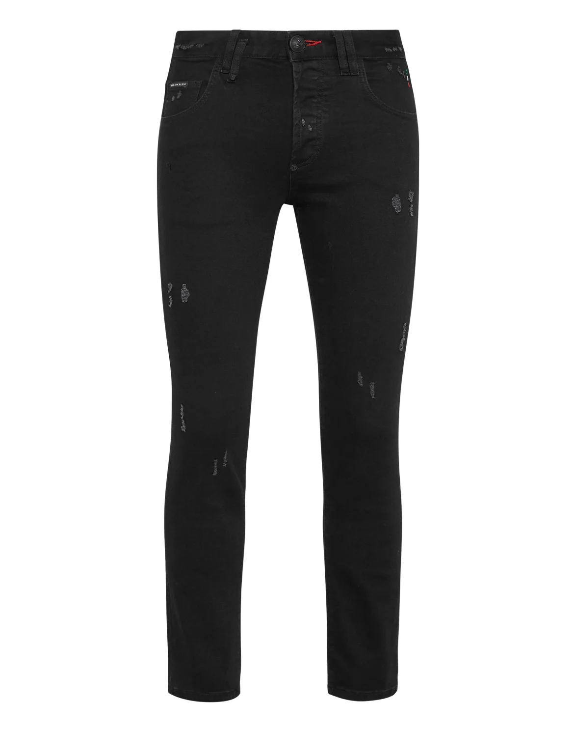 Denim Trousers Straight Cut, цвет: Черный