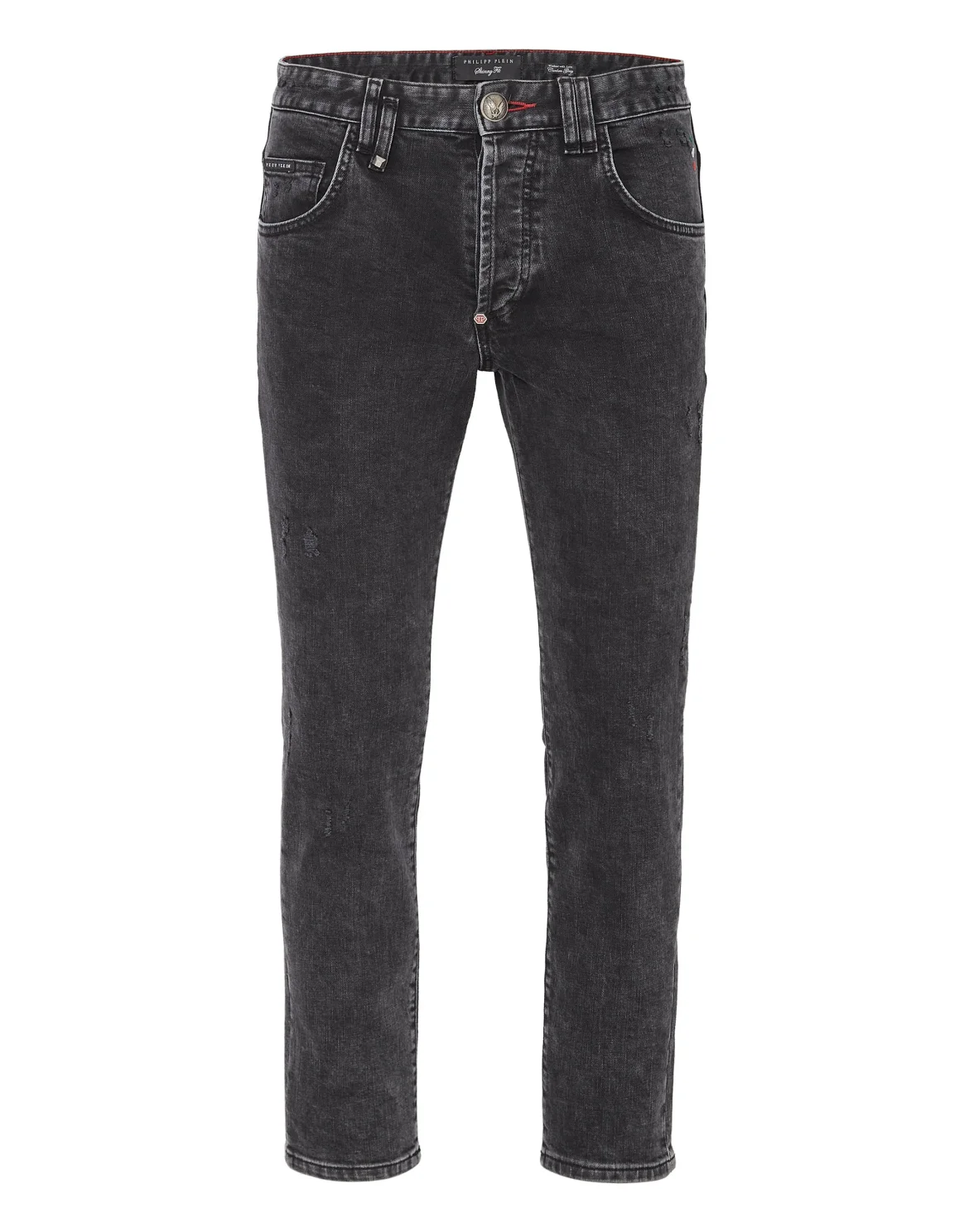 Denim Trousers Straight Cut, цвет: Серый