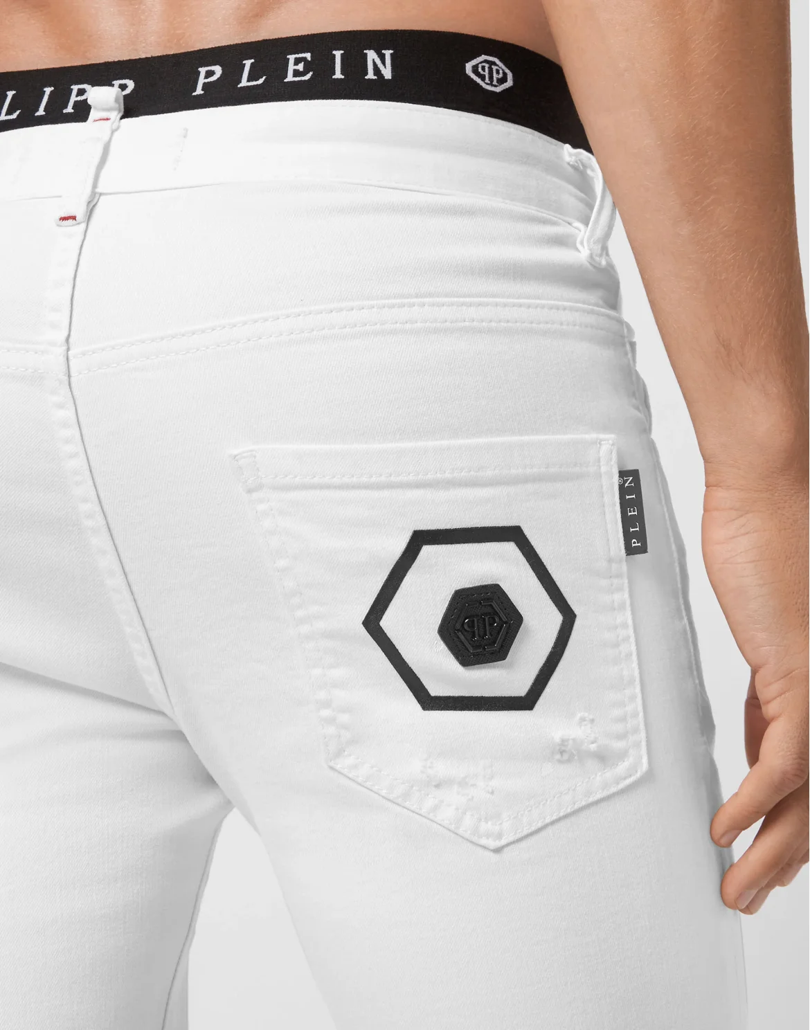 Denim Trousers Skinny Hexagon, цвет: Белый