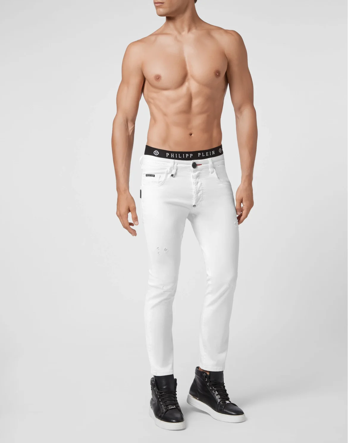 Denim Trousers Skinny Hexagon, цвет: Белый