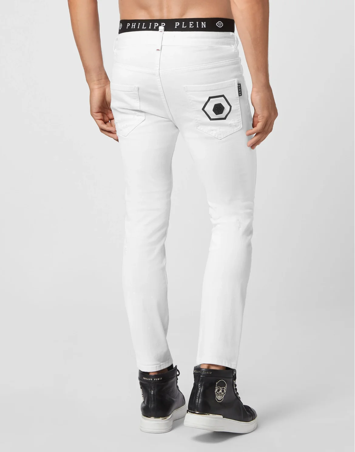 Denim Trousers Skinny Hexagon, цвет: Белый