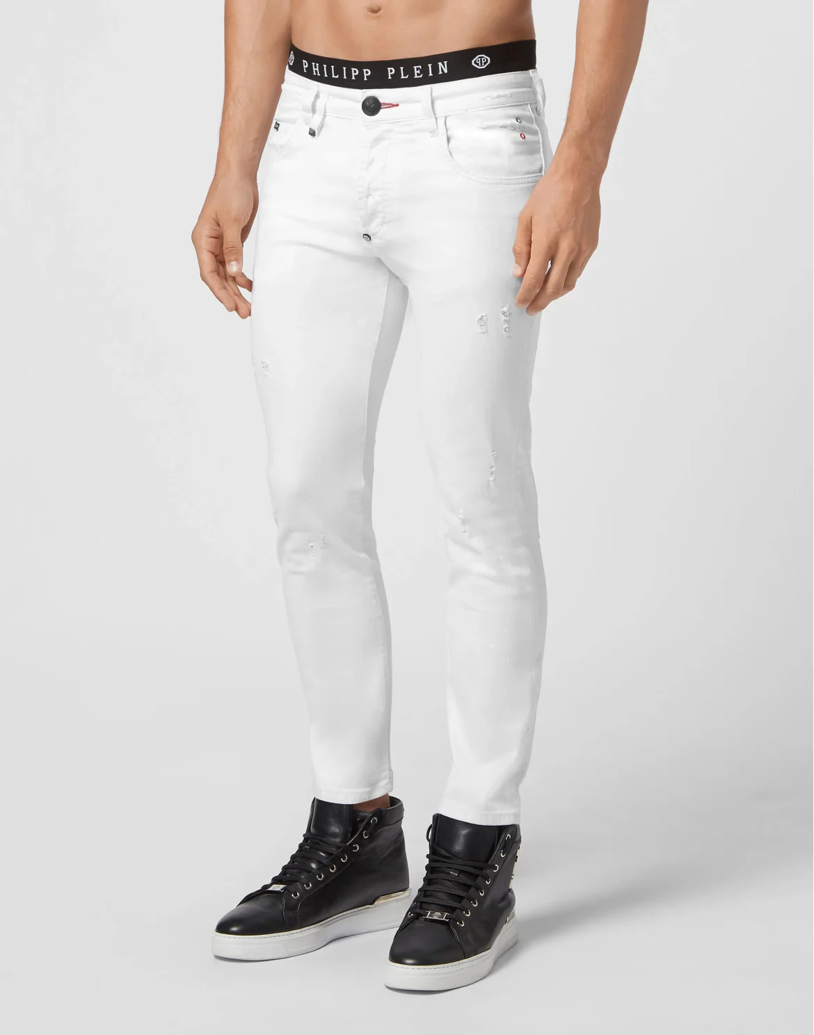 Denim Trousers Skinny Hexagon, цвет: Белый
