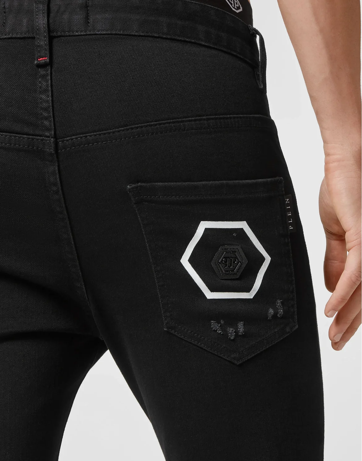 Denim Trousers Skinny Hexagon, цвет: Черный