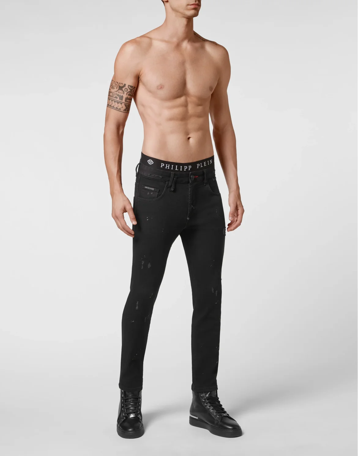 Denim Trousers Skinny Hexagon, цвет: Черный