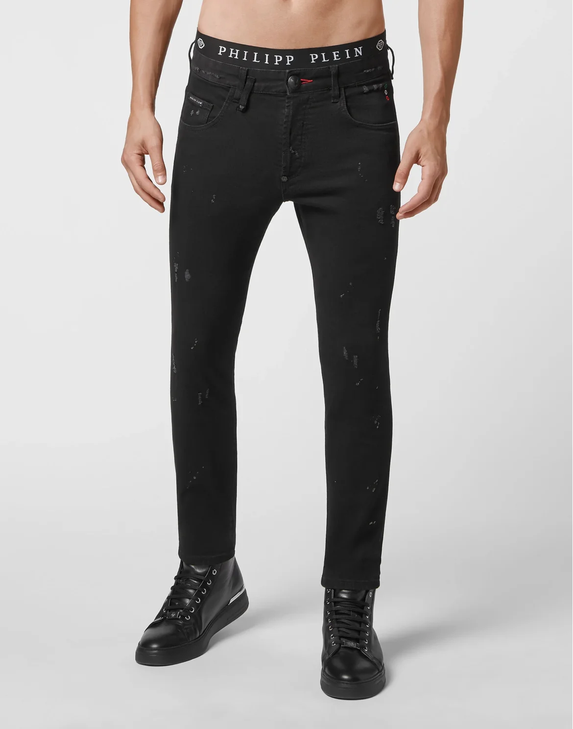 Denim Trousers Skinny Hexagon, цвет: Черный