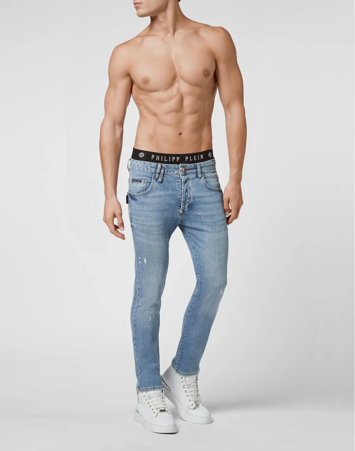 Denim Trousers Skinny Hexagon, цвет: Синий